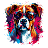 Cooler Boxer Hund