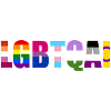 LGBTQIA Rainbow Typography