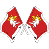 Two flags Warmia Masuria