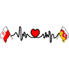 Cardio heart Drapeau Pologne, drapeau Lubin
