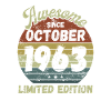 Génial depuis octobre 1963 - Anniversaire