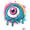 The cool paint splash eye