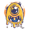 Funny One-Eyed Cyclops: Cute Monster