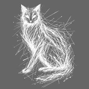 Dessin de chat moderne dans l’art abstrait