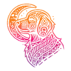 Golden Doodle Tribal Moon Phases