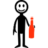 Bier Trinken Strichmännchen