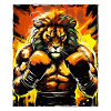 Boxe boxeur Lion