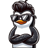 Cool Penguin with Sunglasses Cartoon