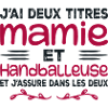 Deux titres mamie handballeuse,handball,grand-mère