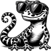 Lizard with sunglasses
