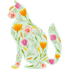 Florale Katze