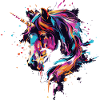 Einhorn-Splash-Art