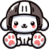 dog with helmet