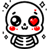 Red Heart Eye Skeleton