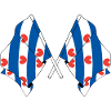 Zwei Flaggen der Provinz Friesland
