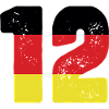 12 Numéro Jersey Allemagne