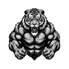 Tigre Muscles Bête