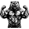 Ours Grizzly Bête Muscles Bête