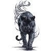 Schwarzer Panther Großkatze