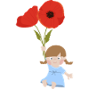 Petite fille aux coquelicots