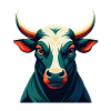 Bull Cartoon -hahmo Värikäs lemmikkieläin