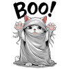 Ghost Cat - Halloween Cute Kitten