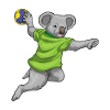 Koala Handball Player Handball
