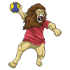 Lion Handball Player Handball