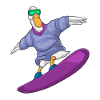 Duck Snowboarder Snowboard