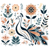 Floral peacock