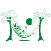 À la plage - Vert