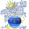 Vase with lemons