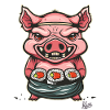 Little Scary Sushi Pig Master