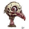 Zombie Straußenvogel Vogel