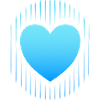 blue heart blue lines