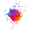 Bunte Farbspritzer - Farbverlauf Aquarell