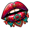 Lips - Flower Art