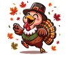Happy Thanksgiving Turkey Fall