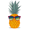 Pineapple with sunglasses