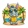 Donkey Funny Cartoon Summer Beach Sunglasses