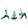 Power yoga i gymnastiksalen grøn