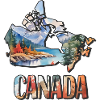 Carte à l’aquarelle du Canada