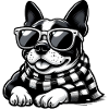 Cute dog with sunglasses