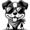 Cute dog with sunglasses