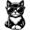 Cute cat with glasses