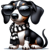 Cute dog with sunglasses