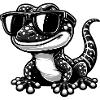Gecko with sunglasses