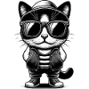 Cute cat with sunglasses