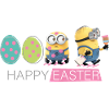 Minions con huevos de Pascua Feliz Pascua