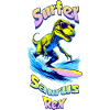T-Rex on holiday 🏄